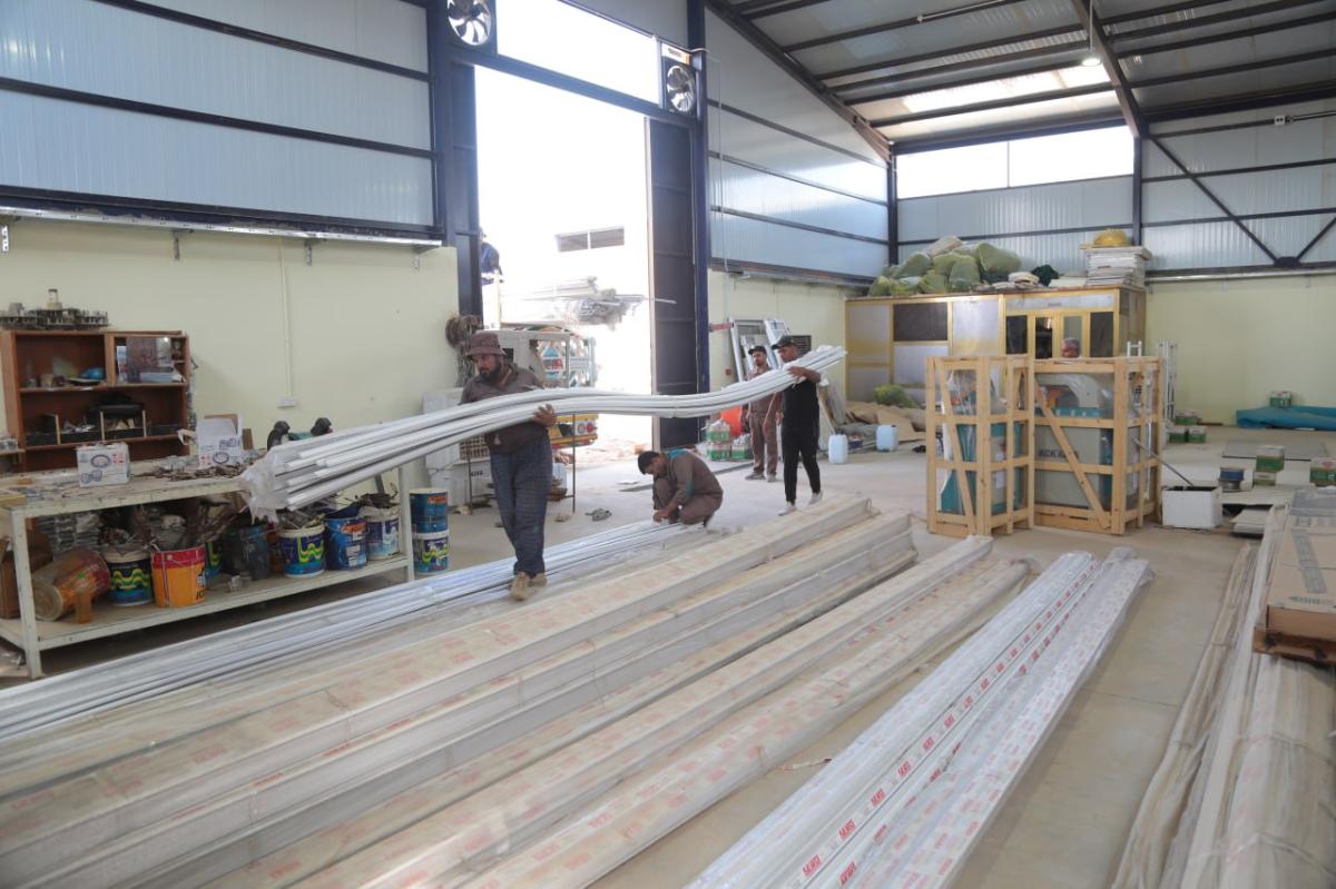 القسم الهندسي في امانة مسجد الكوفة يستعد لإنشاء معمل تصنيع مقاطع (pvc) والالمنيوم